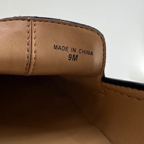 Banana Republic Patent Leather Scalloped Trim Loafers Black Women's Size 9M‎ - Picture 7 of 9